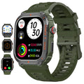 Military Smart Watches(Answer/Make Calls) 2.01 Touch Screen Fitness Tracker with GPSMap/Compass/Altitude/Air Pressure Blood Oxygen/Heart Rate/Sleep/Waterproof Compatible for Android iOS Men Women