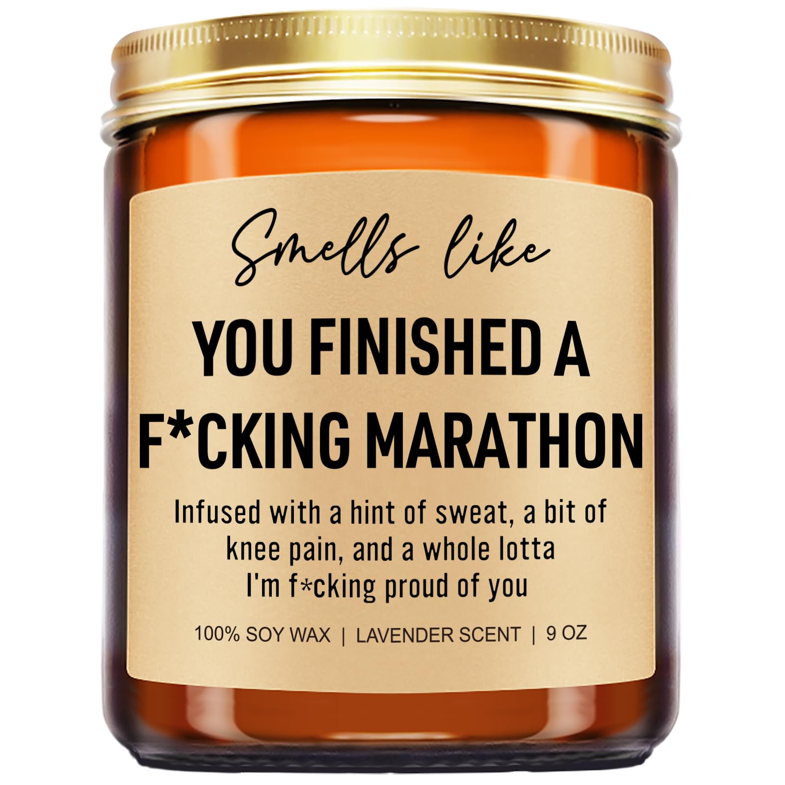 Younift Funny Marathon Candle Gifts for Runners Female Male Half Marathon Runners Gifts Valentines Day Marathon Gifts for Runners Men Women Marathon Runner Gifts Running Gifts