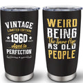 Pewuvos 65th Birthday Gifts for Men Women 1960 Birthday Gifts 65 Years Old Birthday Gifts 65th Birthday Gifts Ideas Cool 65th Birthday Gifts Turning Age 65 Birthday Gifts 20 oz Tumbler