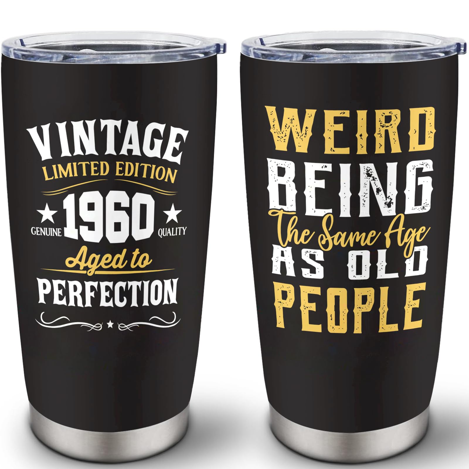 Pewuvos 65th Birthday Gifts for Men Women 1960 Birthday Gifts 65 Years Old Birthday Gifts 65th Birthday Gifts Ideas Cool 65th Birthday Gifts Turning Age 65 Birthday Gifts 20 oz Tumbler