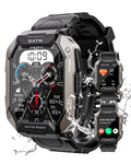 Military Smart Watches for Men IP68 Waterproof for Swimming with Answer/Make Calls 80 Days Extra-Long Battery Outdoor Tactical Smart Fitness Watch Blood Pressure/Heart Rate Smartwatch for Android