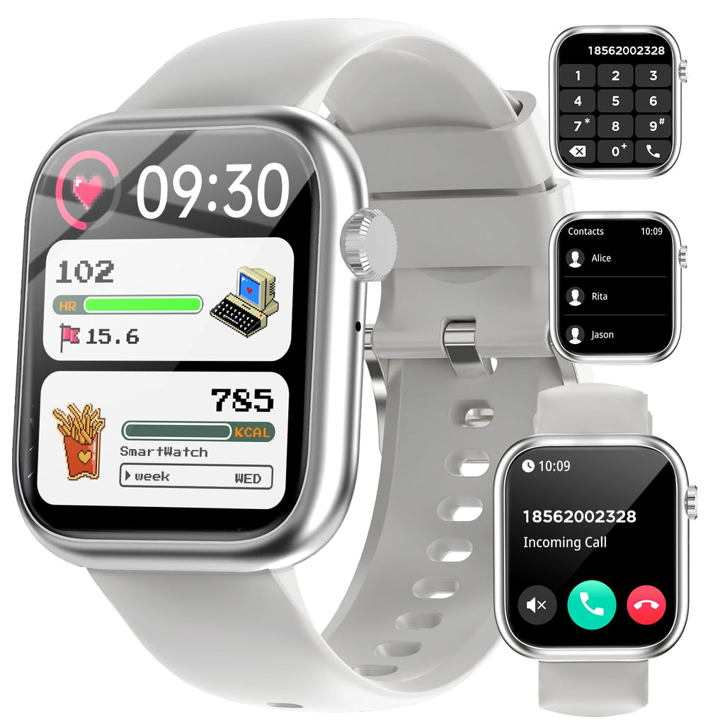 GADIXY Smart Watches for Men Women with Bluetooth Calls1.83" Fitness Tracker with SpO2/HR/Sleep/BP Monitor110+ Sports Activity TrackersIP68 Waterproof Watches for Women for Android Phones Grey