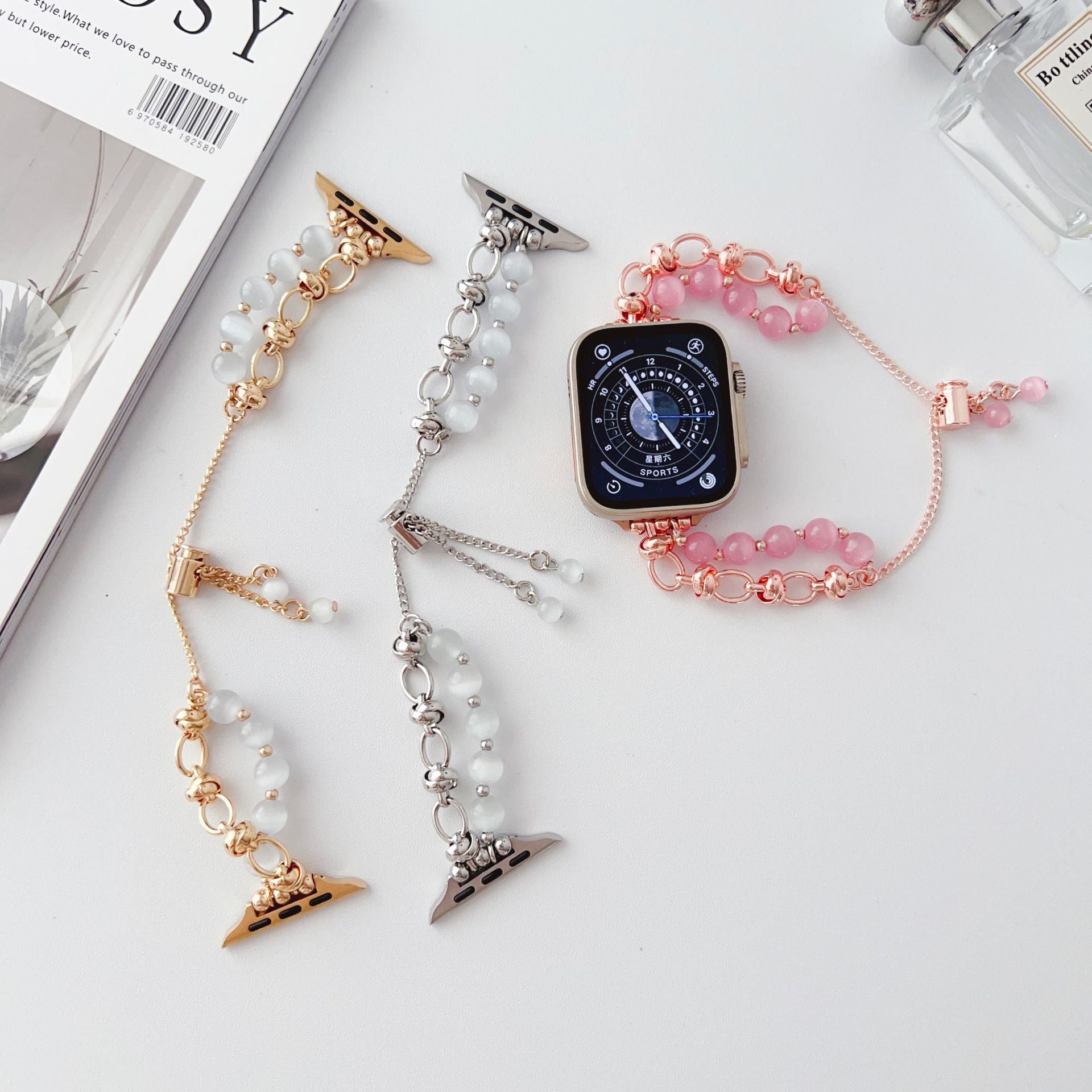 Wristband Buckle Bead Ornament Strap for Watches