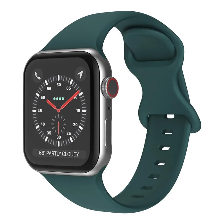 Generic AXTECHS Premium Soft Silicone Watch Bands Compatible with Apple Watch Band 38mm 40mm 41mm 42mm 44mm 45mm 49mm Sport Watch Bands for Apple Watches (42/44/45/49mm Teal)