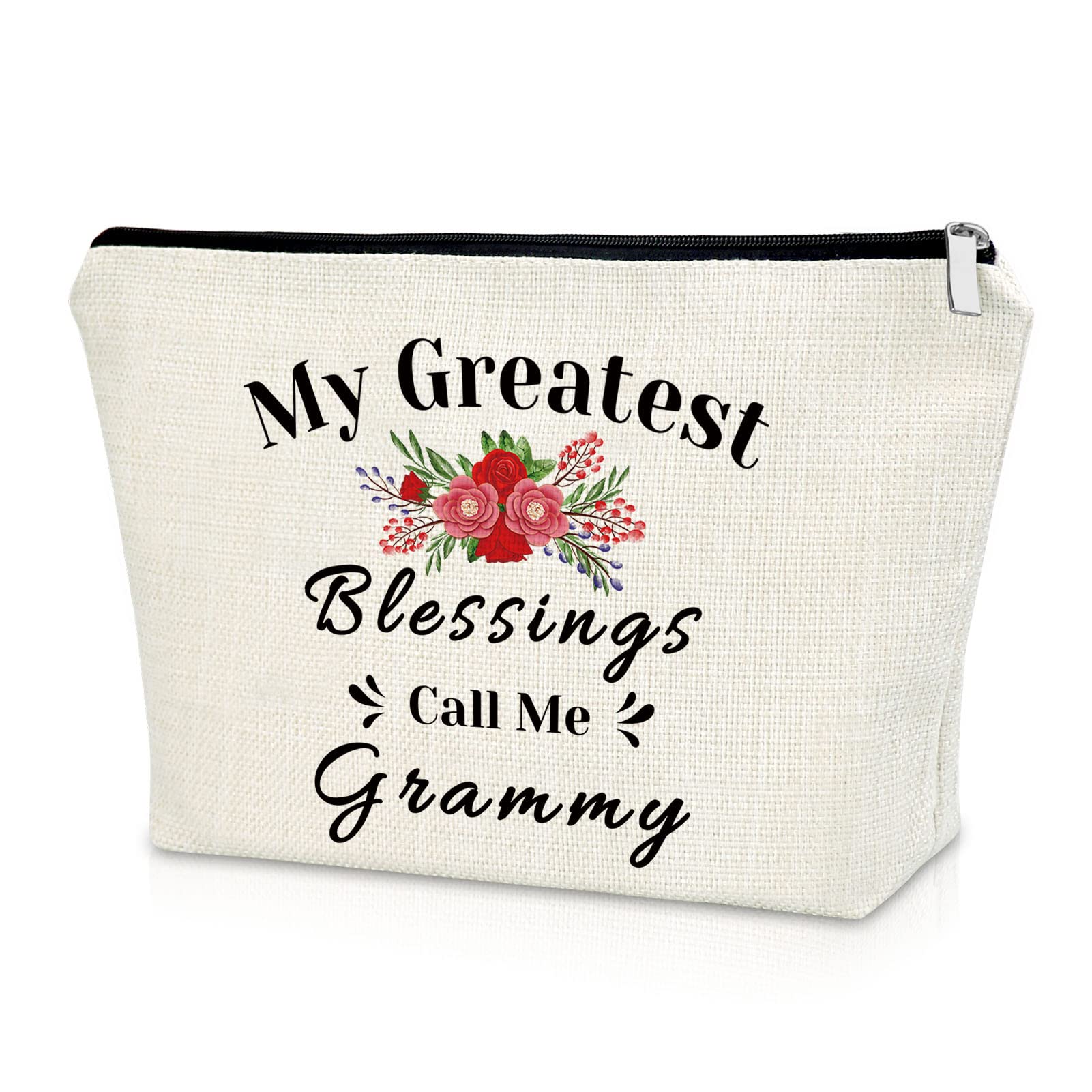 Sazuwu Grammy Gifts from Grandchildren Makeup Bag Grandma Gifts from Grandkids Cosmetic Bag Gifts for Grandmother for Mothers Day Happy Birthday Gifts for Grammy Christmas Retirement Gifts