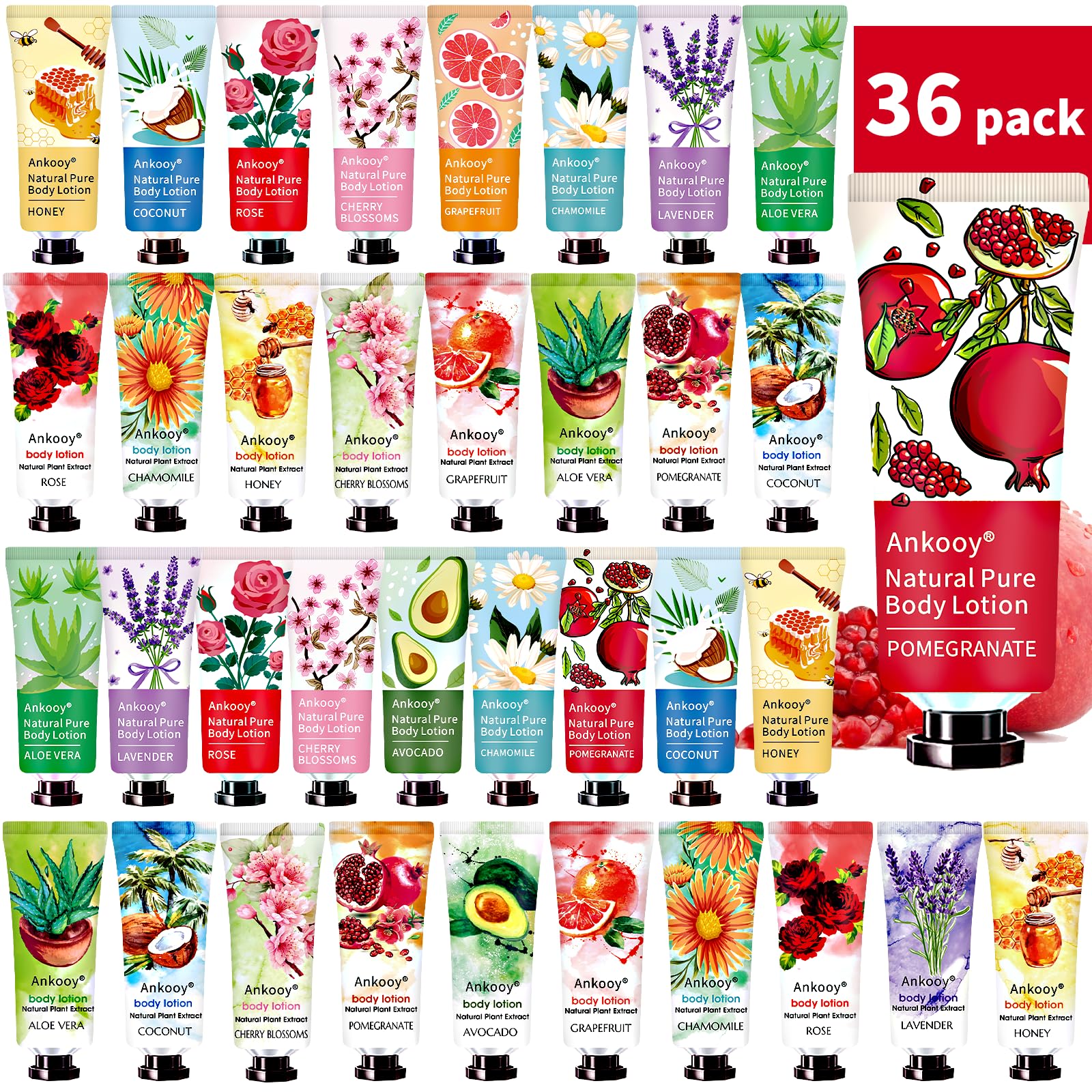 36 Pack Body Lotion for Women Dry SkinValentines Day Gifts for HerValentines Classroom Gifts Bridesmaid Gifts Teacher Appreciation Gifts for CoworkersTravel Size Lotion Bulk Small Gifts for Women