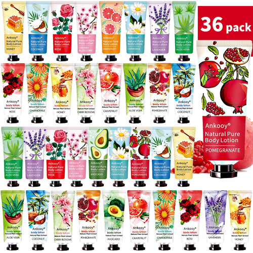 36 Pack Body Lotion for Women Dry SkinValentines Day Gifts for HerValentines Classroom Gifts Bridesmaid Gifts Teacher Appreciation Gifts for CoworkersTravel Size Lotion Bulk Small Gifts for Women