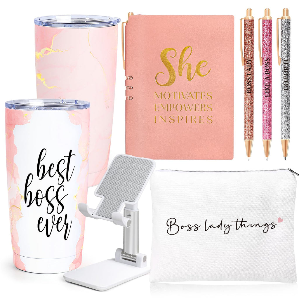 Boss Gifts for Women Christmas Gifts for Boss Female Best Boss Lady Gifts for Women Boss Day Gifts Funny Thank You Gifts Appreciation Gifts Birthday Farewell Gifts for Bosses Leader Manager (Pink)